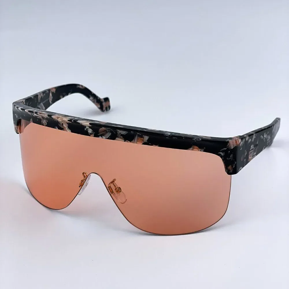 NEW Loewe LW40034U 55S Shiny Colour Havana Bordeaux Mask Shield Women Sunglasses